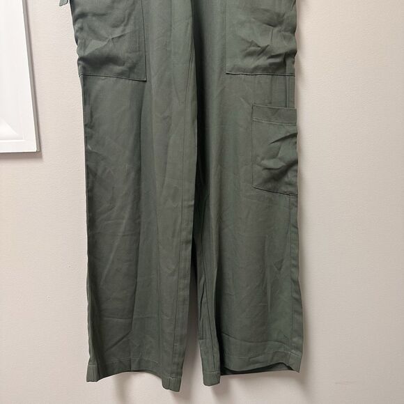 Zara Women’s Cargo Pants Size XS Olive Green Drawstring Casual High Waist‎ NWT - Picture 5 of 14